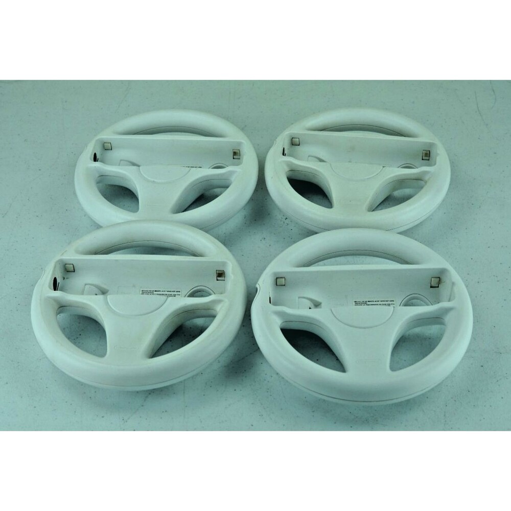 4 OEM Nintendo Wii Steering Wheels RVL-024 Mario Kart Remote Attachment
